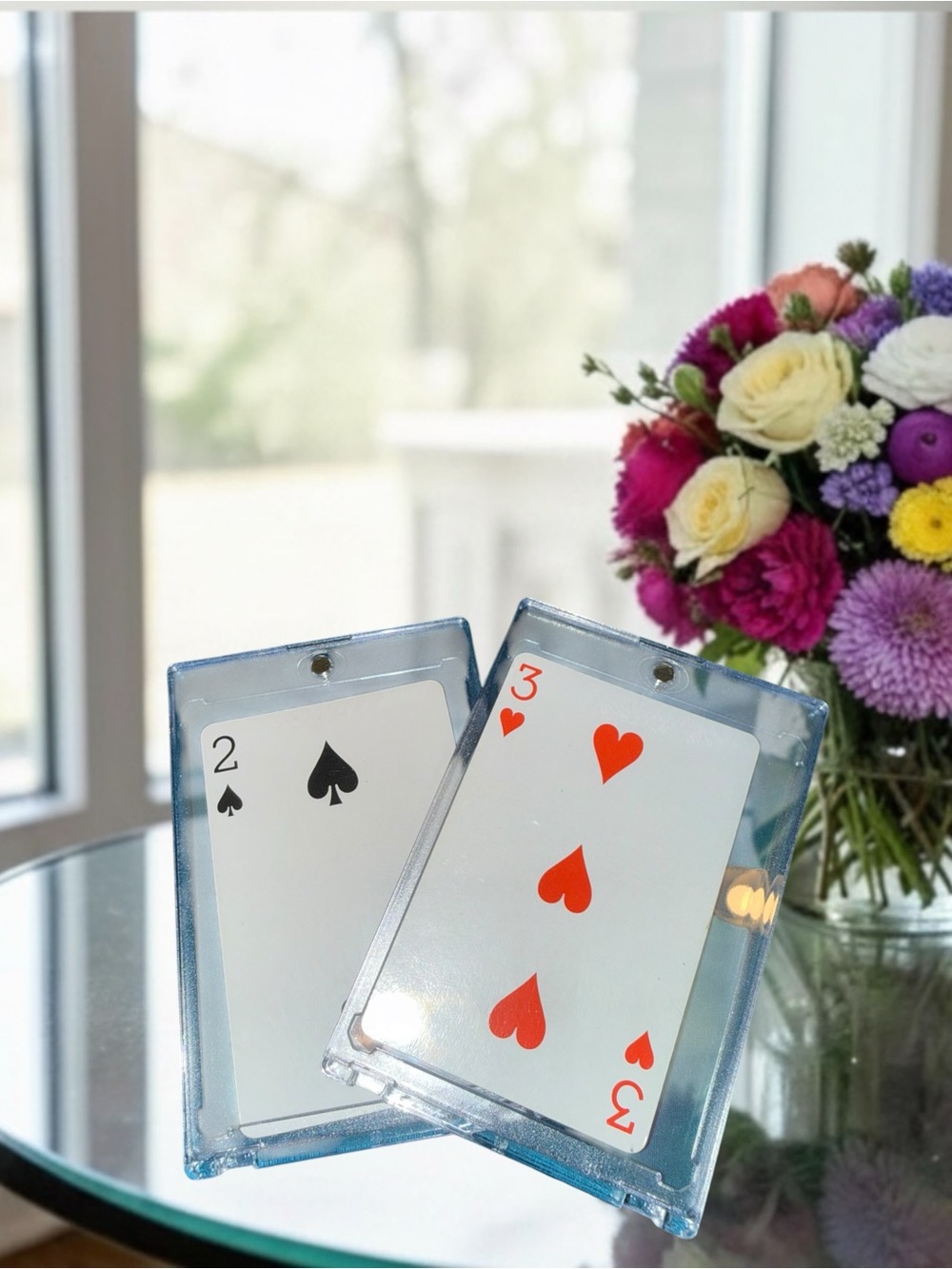Tiffany & Co. (1) Three ❤️ AND  (1) Two ♠️ Collectors Card in Hard Case-NO BOX